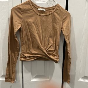 Zara camel crop top